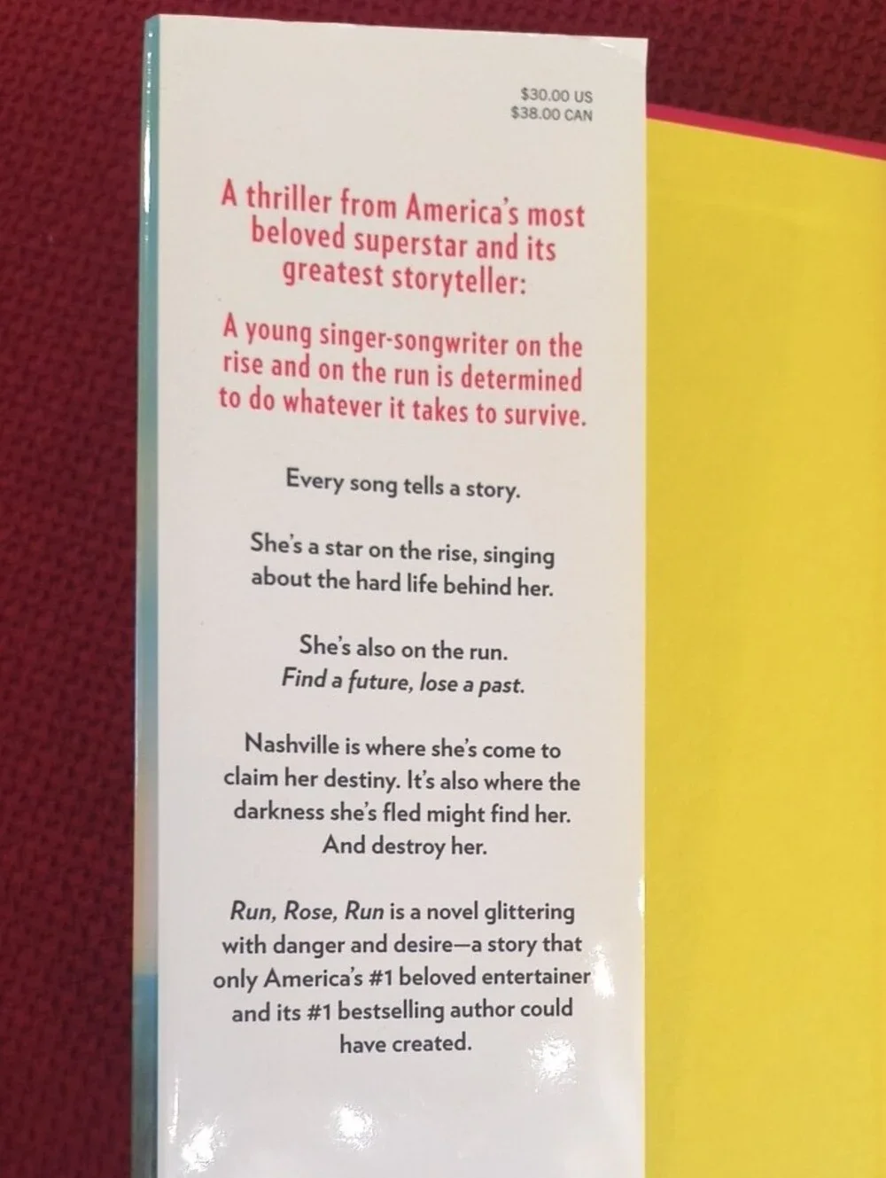 Run, Rose, Run By Dolly Parton & James Patterson Hardcover NWT
